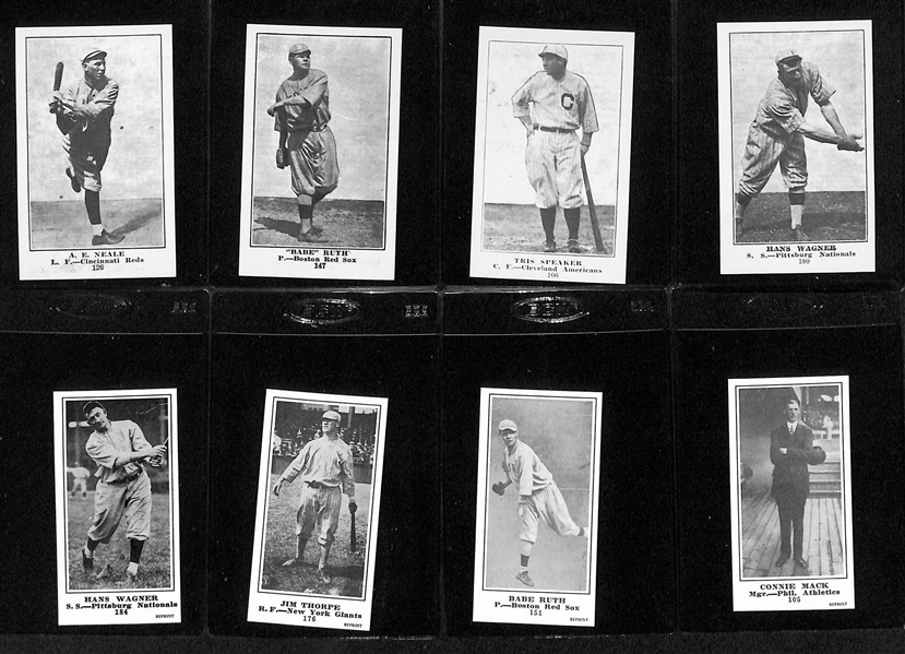 Lot of (4) Official Complete Reprint Sets - 1915 M101-5 The Sporting News, 1917 E-135 Reprint Set, 1933 Goudey, (1979) 1953 TCMA Star's of the 50's