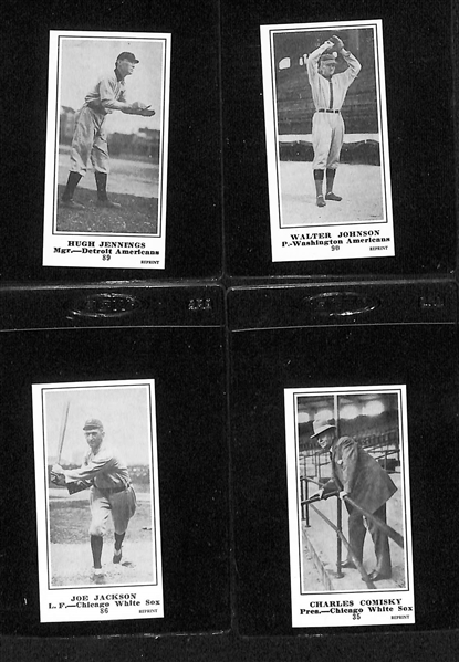 Lot of (4) Official Complete Reprint Sets - 1915 M101-5 The Sporting News, 1917 E-135 Reprint Set, 1933 Goudey, (1979) 1953 TCMA Star's of the 50's