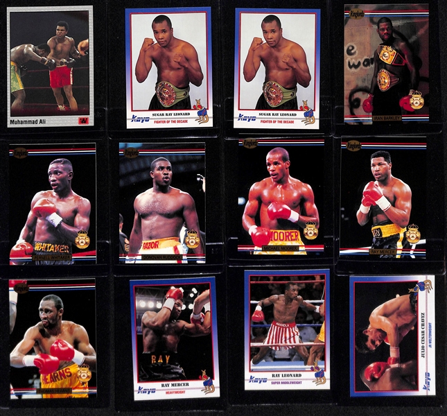 Lot of (500+) 1990s Boxing Cards Loaded with Stars + Rookies- Ali, Sugar Ray Leonard, Ray Mercer, +