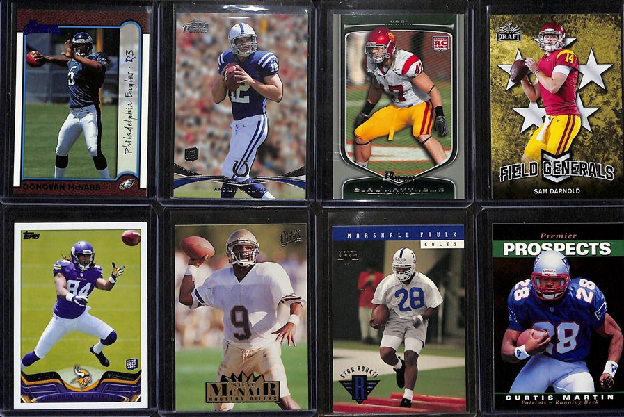 Lot of Approx (200) Football Rookie Cards inc. Jared Goff, Christian McCaffrey, Justin Jefferson, Trevor Lawrence, Chad Johnson, +