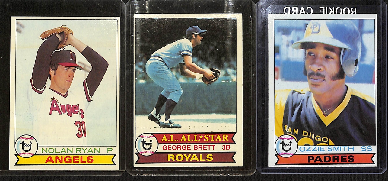 Lot of (3) Topps Baseball Complete Sets - 1978, 1979, 1980 (Eddie Murray, Ozzie Smith, Rickey Henderson Rookies)