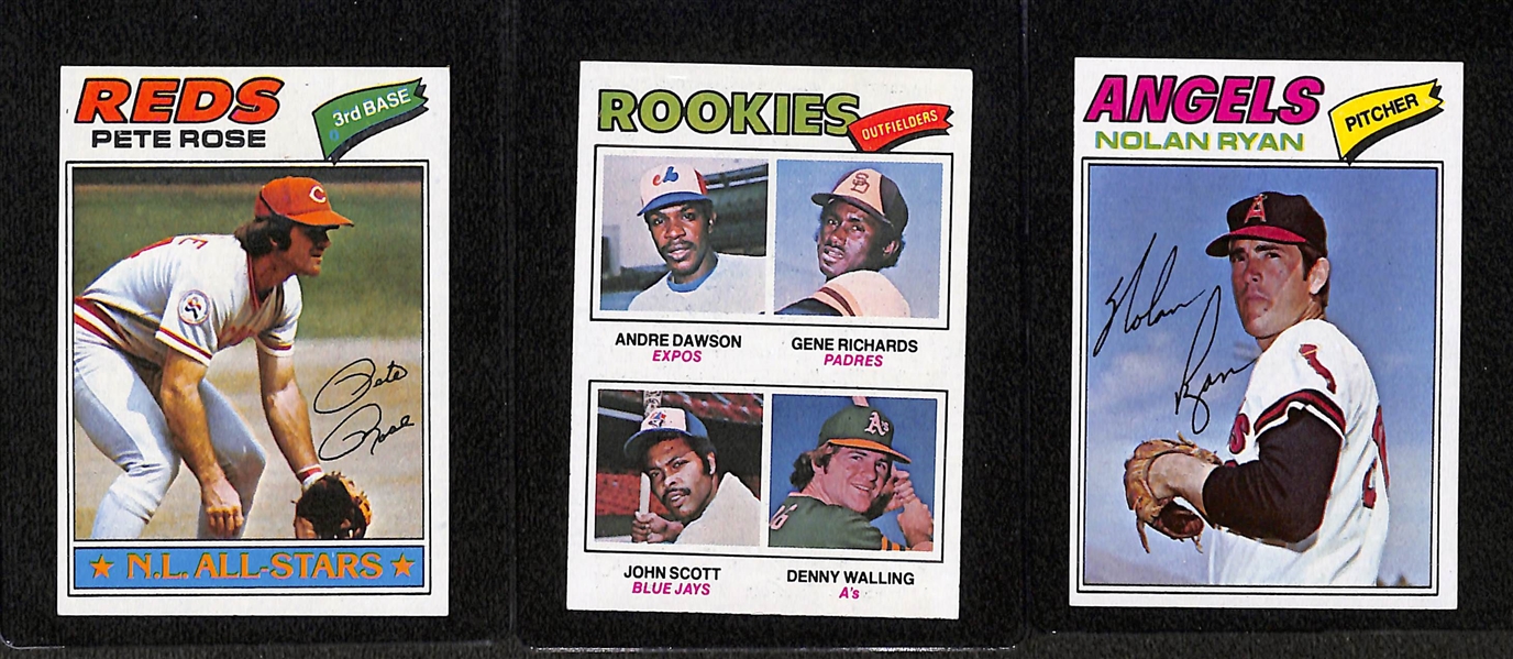 Lot of (3) 1977 Topps Baseball Near Complete Sets