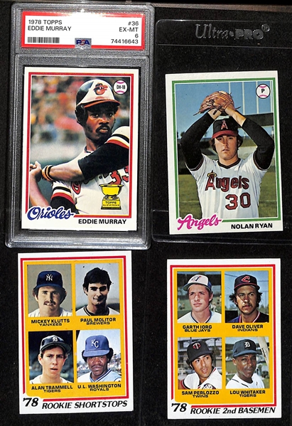 1978 & 1979 Topps Baseball Near Complete/Complete Sets w. 1978 Eddie Murray PSA 6 