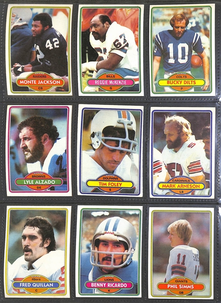 1980 Topps Football Complete Set of 528 Cards w. Phil Simms Rookie Card