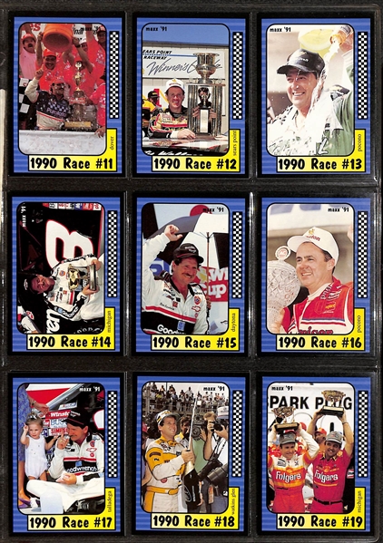 Lot of (2) 1991 Maxx NASCAR Racing Sets & (1) 1991 Traks NASCAR Set