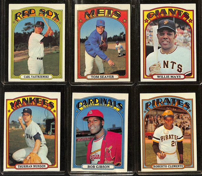 Lot of Approx (250) 1972 Topps Baseball Cards w. Carlton Fisk Rookie Card