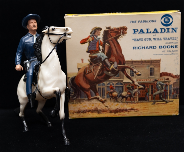 Late 1950s Paladin Hartland Figurine in Original Box w. All Accessories