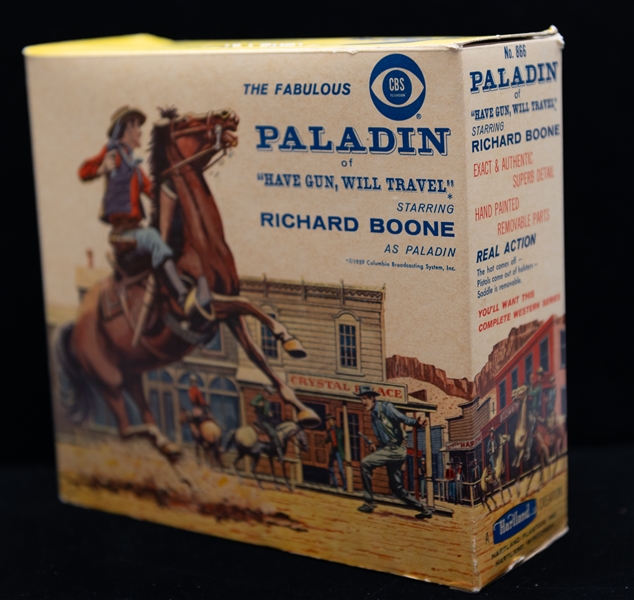 Late 1950s Paladin Hartland Figurine in Original Box w. All Accessories