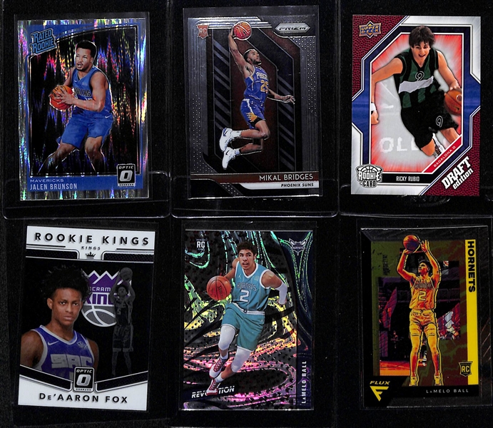 Lot of (45+) Basketball Rookie Cards inc. Kyrie Irving, Anthony Davis, (2) Allen Iverson, Tyrese Maxey, (2) Anthony Edwards, +
