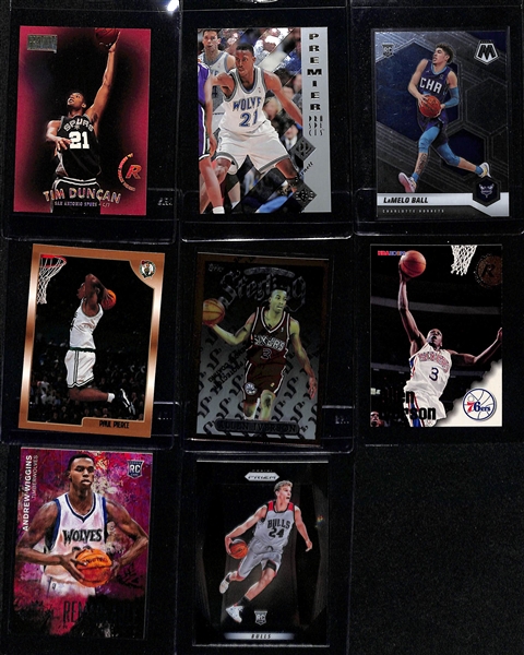 Lot of (50+) Basketball Cards inc. Anthony Edwards, Trae Young, Anfernee Hardaway, David Robinson, Ja Morant, +