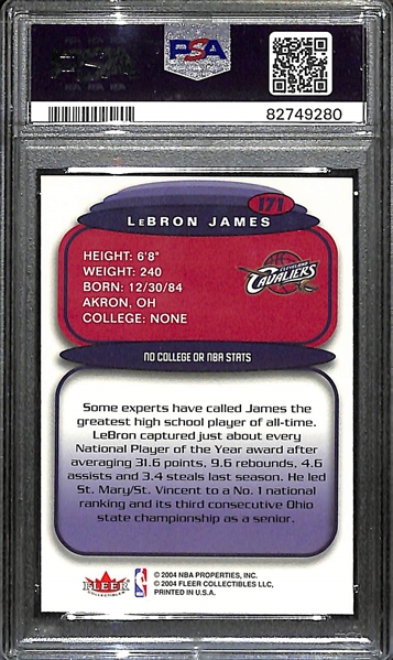Lot of (15) LeBron James Cards inc. 2003-04 Fleer Ultra Hummer Rookie (PSA 9), 2020-21 Select Shimmer, (3) 2003-04 Upper Deck Box Set Rookies, +
