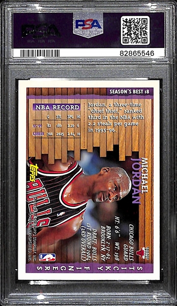 1996-97 Topps Michael Jordan Season's Best Graded PSA 9
