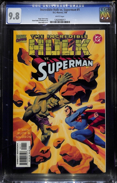 Incredible Hulk vs Superman #1 DC-Marvel Comic Graded CGC 9.8