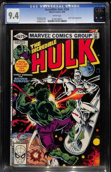Incredible Hulk #250 Marvel Comics Graded CGC 9.4 (Silver Surfer Appearance)