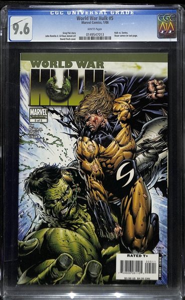 World War Hulk #5 Marvel Comics Graded CGC 9.6 (Hulk vs Sentry)