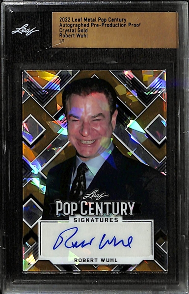 Lot of (3) 2023 Leaf Pop Century Cards- Decadence Tiffany Haddish (actor comedian) Autograph (#/8), Robert Wuhl (actor/comedian) Autograph (#1/1), Daymond John (#1/1 - from Shark Tank)