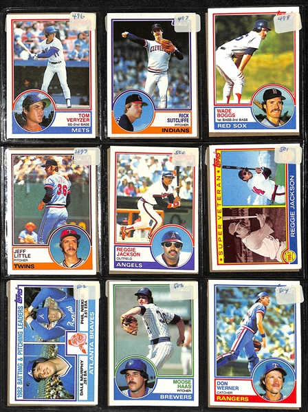 1983 Topps Baseball Complete Set in Binder (Boggs, Gwynn, Sandberg Rookies)