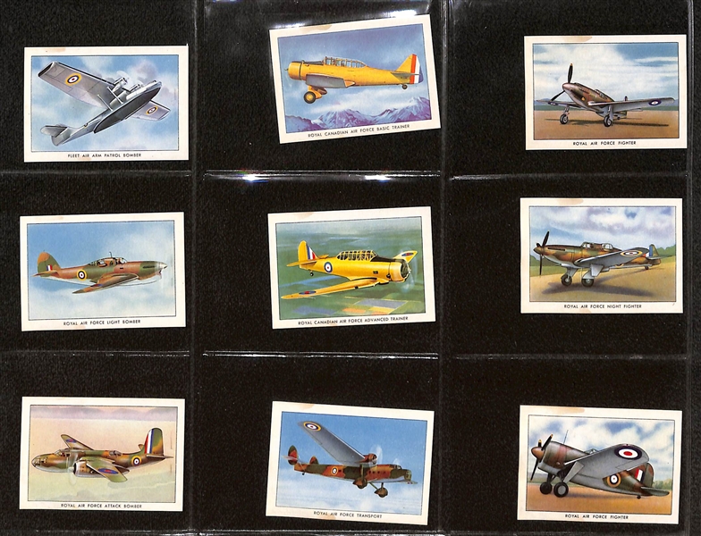 1940-42 Wings Cigarettes Modern Airplane Complete Set of 50 Cards by Wings Cigarettes