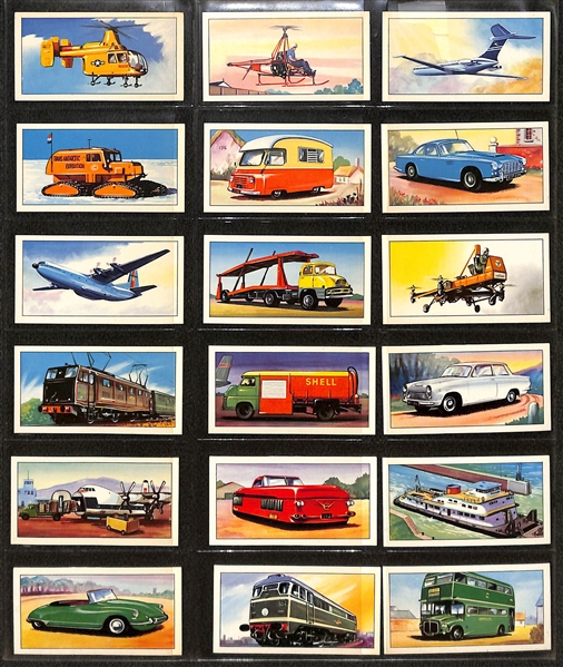 1963 Modern Transport Partial Set (44 of 50 Cards) by Sweet Cigarettes