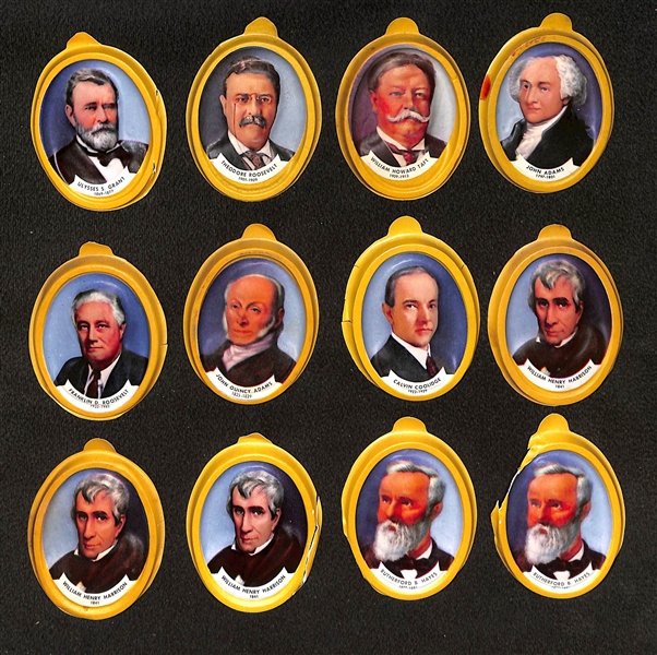 Lot of (12) Vintage Mini Plastic Presidential Plaques w. Ulysses S. Grant