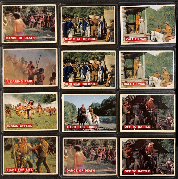 Lot of (65) Assorted 1956 Topps Davy Crockett Orange Back Cards
