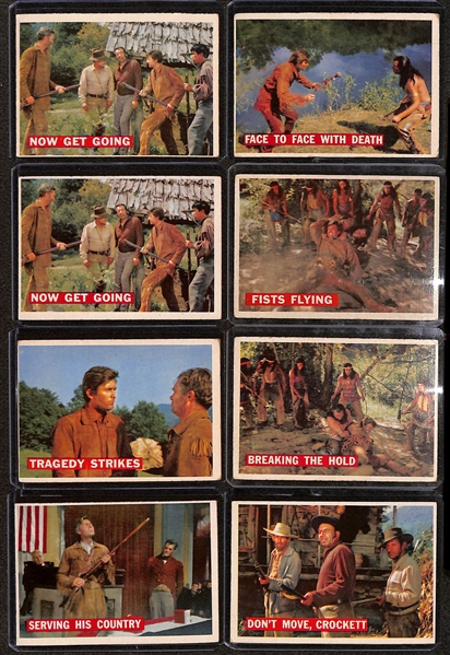 Lot of (65) Assorted 1956 Topps Davy Crockett Orange Back Cards