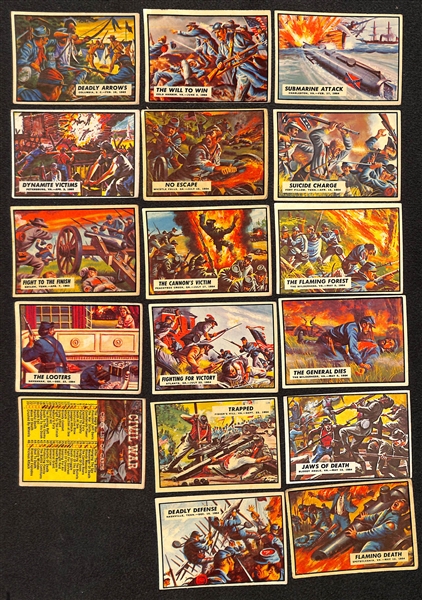 Lot of (53) 1962 ABC English Civil War News Cards including Check List (mk)