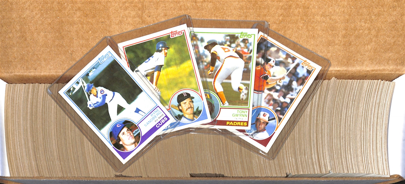 1983 Topps Complete Baseball Set of 792 Cards w. Sandberg/Boggs/Gwynn Rookies