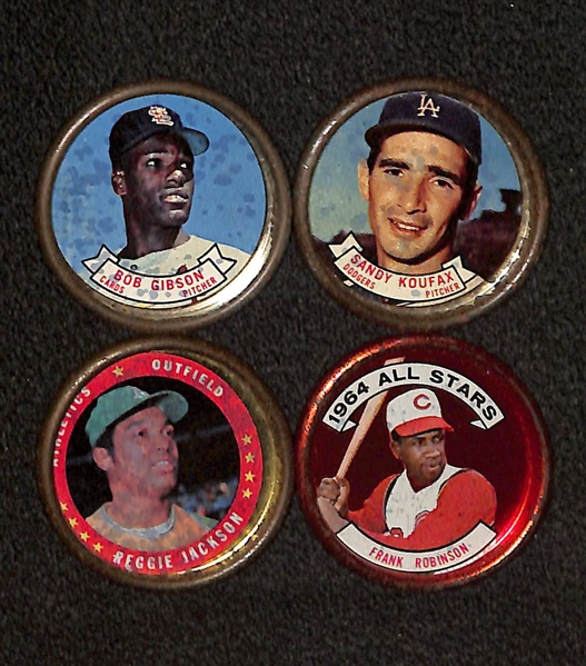 Lot of (16) 1960 Nu-Card Baseball Cards & (25) 1964-1971 Baseball Coins and Buttons