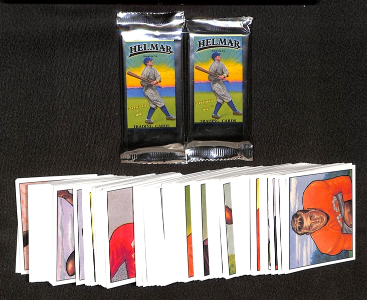 (7) Reprint Sets and Partial Reprint Sets w. 1950 Bowman Football, 1953 Johnston's Cookies Braves, 1954 Johnston's Cookies Braves, 1955 Johnston's Cookies Braves, 1913 Fatima Baseball Team (Most...