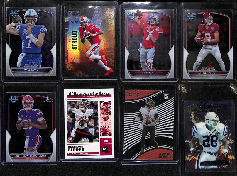 Lot of (20) NFL Rookie Cards inc. 2021 Select Ja'Marr Chase Red Blue Die Cut (PSA 9), 2021 Select Justin Fields Red Blue Die Cut (PSA 9), +