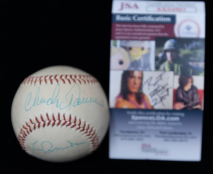 Legendary Managers Signed Baseball - Tommy Lasorda & Chuck Tanner (JSA COA)