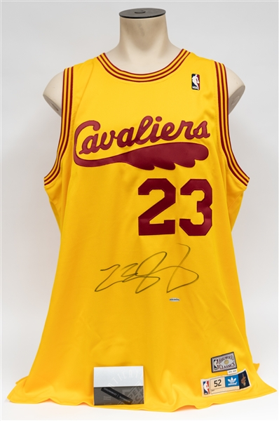 Upper Deck Authenticated (UDA) Lebron James Signed Throwback Cavaliers Jersey (1970-74 Style) w. Large Autograph! UDA COA and Box