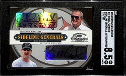 2004 Donruss Classics Chuck Noll/Bill Cowher Sideline Generals Dual Autograph Graded SGC 8.5 (#/250)