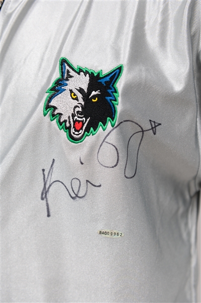 Upper Deck Authenticated (UDA) Kevin Garnett Signed Timberwolves Shooting/Warm-Up Shirt w. UDA COA and Box