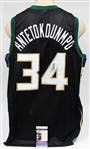 Giannis Antetokounmpo Signed Milwaukee Bucks Style Jersey (JSA COA)
