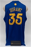 Panini Authentic Kevin Durant Signed Christmas 2016 Swingman GS Warriors Jersey w. "Christmas 2016" Inscription (Limited Edition of 35 - #ed 11/35) - Panini Authentic COA