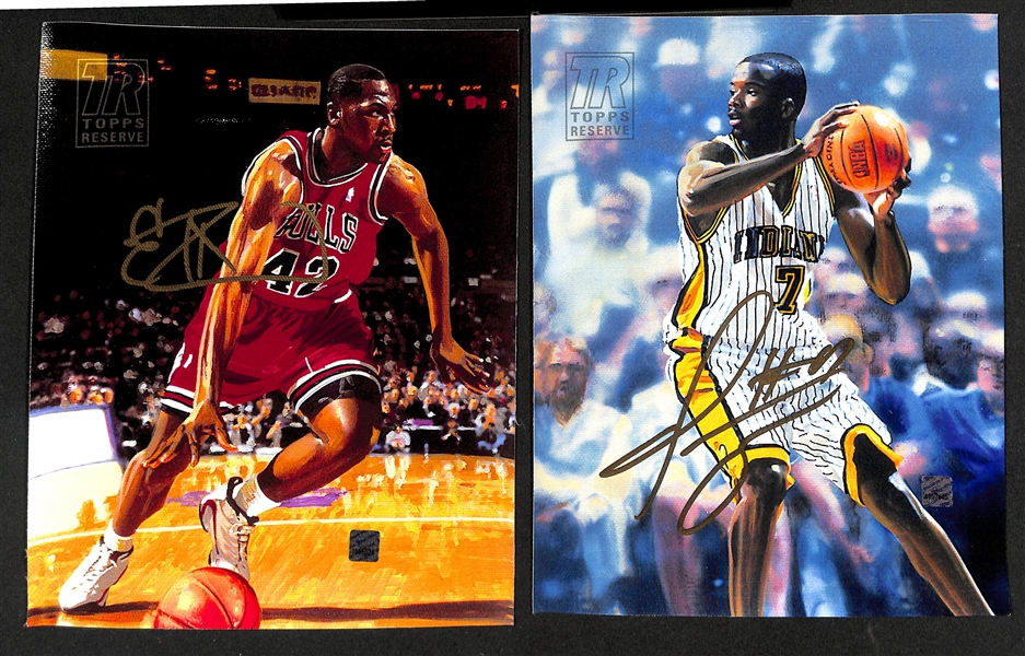 (20) Basketball Autographed Items Inc. Devin Booker, Dirk Nowitzki, Tim Duncan, John Stockton, Steve Nash, Doug Collins, Jeremy Lin, (13) Signed 2000 Topps Reserve Canvas Prints - All JSA, PSA/DNA,...