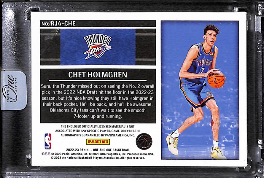 2022-23 Panini One Chet Holmgren Rookie Patch Autograph (#/99)