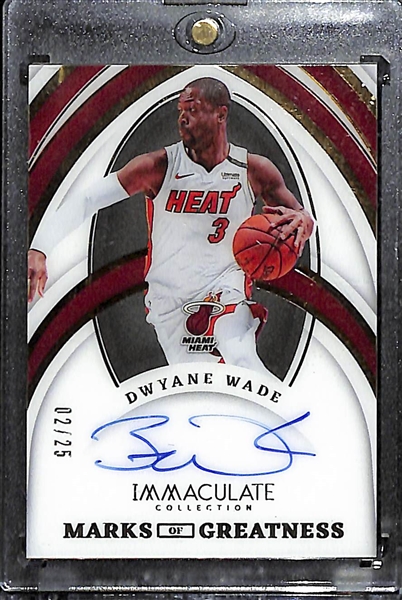 2021-22 Immaculate Collection Dwayne Wade Marks of Greatness Autograph (#/25)