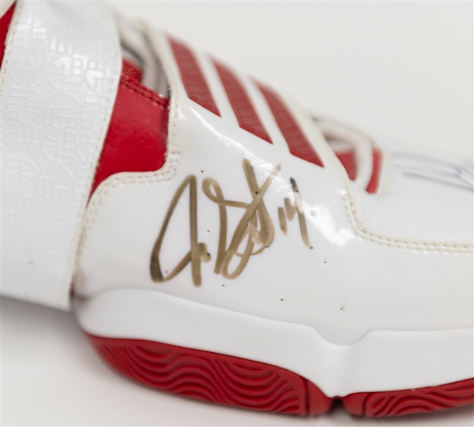 (3) Basketball Autographed Items - Shoe (Jrue Holiday, Donyell Marshall, Jason Smith), David Robinson Signed Mini Basketball, & Signed Duke Mini Basketball (N. Smith, K. Singler) - JSA Auction Letter