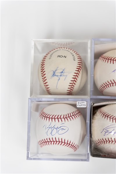 (6) Phillies Signed Baseballs Inc. Ryan Howard, 1993 Partial Team (Schilling, Dykstra, Kruk, +), Joe Girardi, Ryan Vogelsong, Luis Aguayo, Tom Herr - JSA Auction Letter