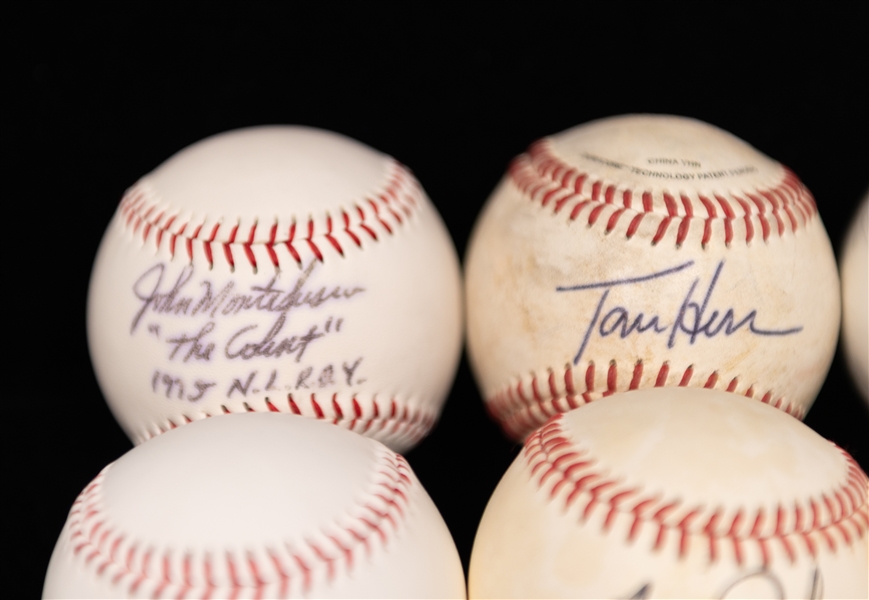 (8) Signed Baseballs (Goose Gossage, Rollie Fingers, Tommy John, Don Wert, Tom Herr, John Montefusco, + (JSA Auction Letter)