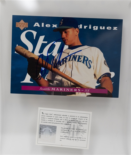 Autograph Lot with Alex Rodriguez, George Brett, Aaron Rodgers, & Ray Romano!  (JSA Auction Letter)