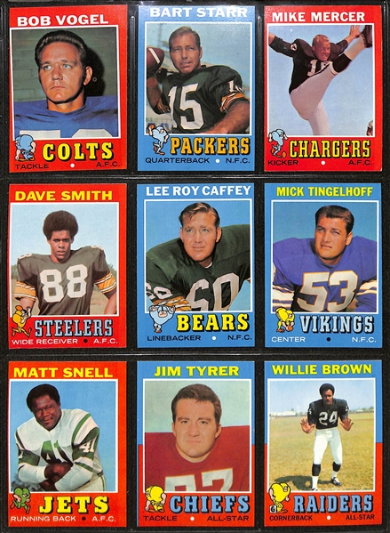 1971 Topps Football Complete Set w. Terry Bradshaw Rookie (SGC 4.5) & Joe Greene Rookie (SGC 5)  (Mostly EX-MT Condition)