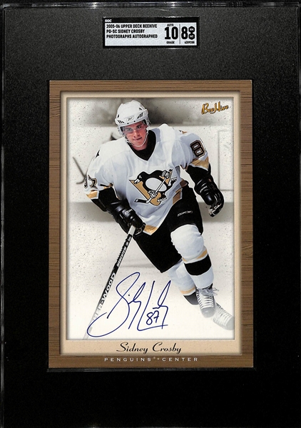 2005-2006 Upper Deck Beehive Sidney Crosby Photographs Rookie Autograph Graded SGC 8 (10 Auto Grade)