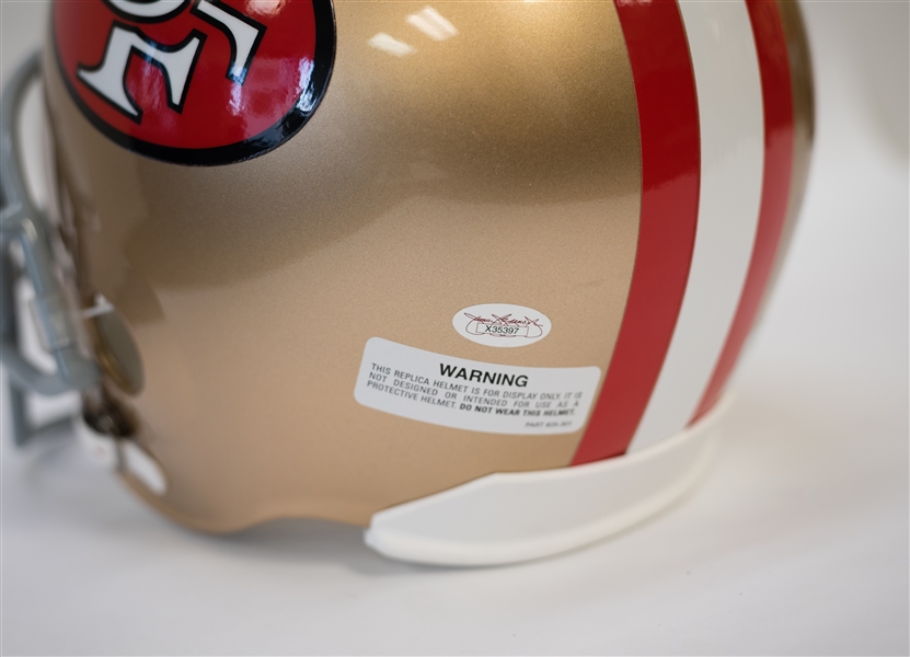 Joe Montana & Jerry Rice Signed Full Size Helmet - JSA