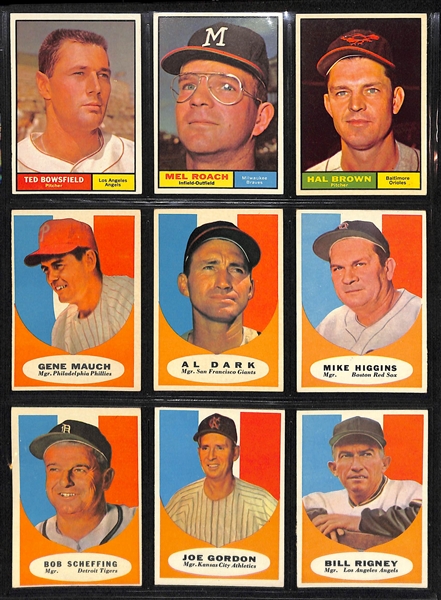 Lot Of 324 Different 1961 Topps Baseball Cards w. Clemente