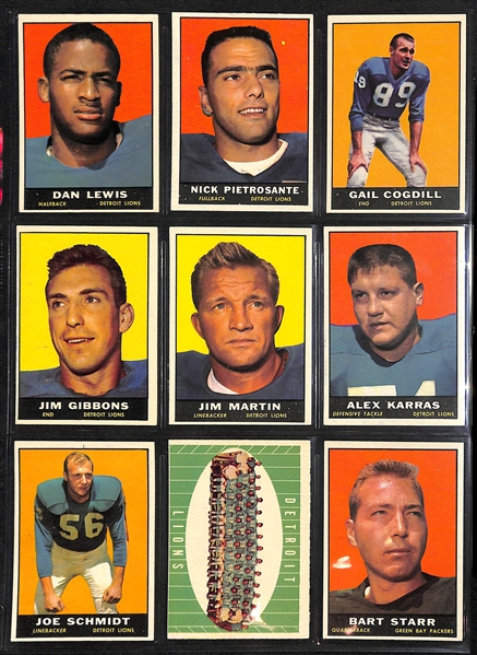 Lot Of 93 Different 1961 Topps Football Cards w. Unitas