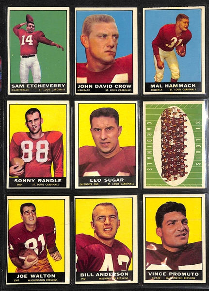 Lot Of 93 Different 1961 Topps Football Cards w. Unitas